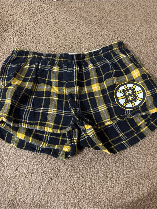 Concepts Sport Other - Women's Plaid Boston Bruins Pajama Shorts- Black & Yellow